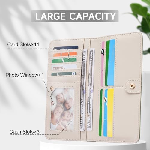 RFID Wallet Women Ultra Slim Thin Womens Wallet Compact Clutch Long Ladies Wallet For Women PURPLE