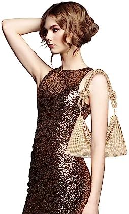 Rhinestone Purse Sparkly Evening Bag Silver Clutch Purses For Women Evening Cross Body Handbags For Party Prom Club Wedding