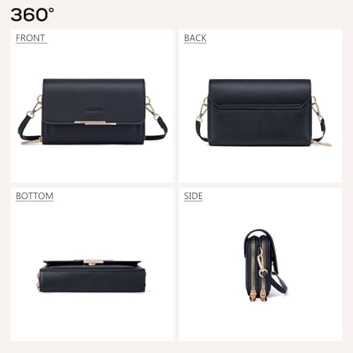 Roulens Small Crossbody Bag For Women Cell Phone Purse Women's Shoulder Handbags Wallet Purse With Credit Card Slots