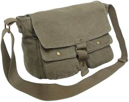 School Vintage Canvas Messenger Bag for Men Crossbody Shoulder Bag Satchel