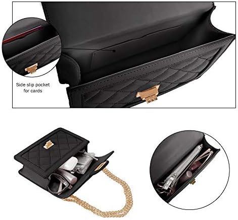 SG SUGU Small Quilted Crossbody Bag Trendy Designer Mini Shoulder Bag Phone Wallet Purse For Women