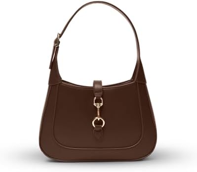 Shoulder Bag for Women - Small Shoulder Purses - Top Handle Structured Handbags - Adjustable Strap Vegan Leather
