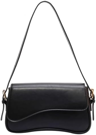 Shoulder Bag for Women Y2K Trendy Purse Vegan Leather Hobo Handbags Clutch Saddle Bag with 2 Removable Strap