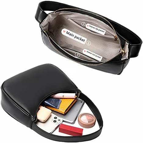 Shoulder Bags For Women Cute Hobo Tote Handbag Mini Clutch Purse With Zipper Closure