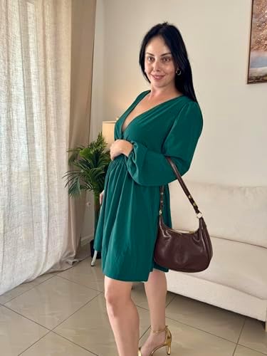 Shoulder Bags For Women Small Hobo Bags Crescent Shaped Cute Retro Tote Handbag Mini Clutch Purse With Zipper Closure