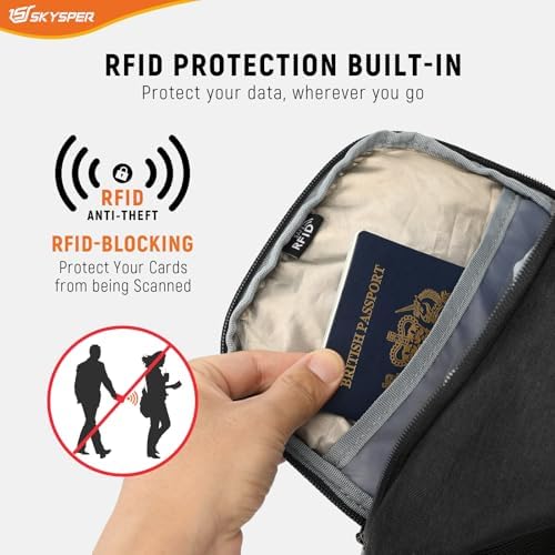 SKYSPER Sling Bag Anti Theft Crossbody Bag RFID Lightweight Travel Shoulder Chest Bag For Hiking Walking