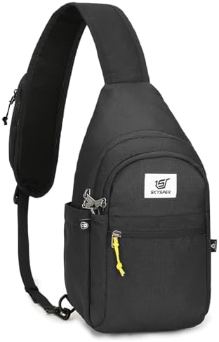 SKYSPER Sling Bag RFID Anti-Theft Crossbody Bag Recycled Travel Cross Body Bag Shoulder Sling Daypack