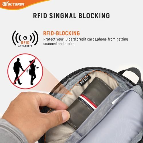 SKYSPER Small Anti Theft Crossbody Bag RFID MIni Sling Bag Travel Purse Small Shoulder Bag
