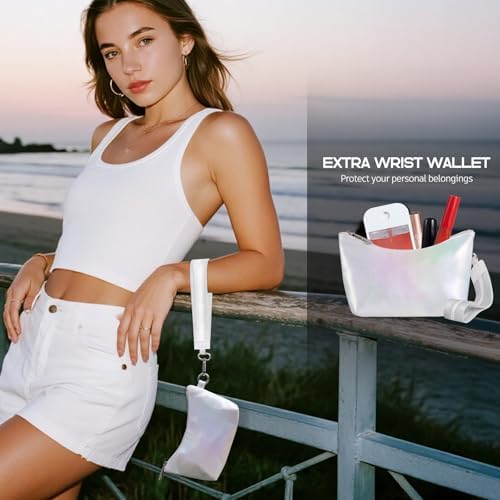 Small Clear Bag For Stadium Events Clear Shoulder Bag For Stadium Approved With Wristlet Wallet For Concerts Sports Events