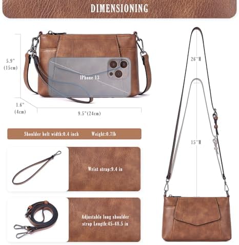 Small Crossbody Bags For Women Cell Phone Bag Mini Over Wristlets Handbag Wallet Purse With Card Slots