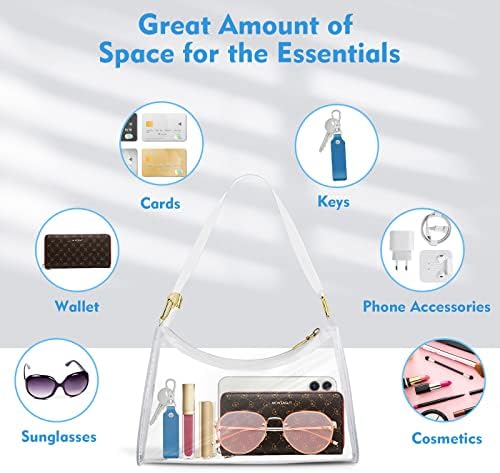 Stadium Approved Bags For Women -Shoulder Bags PVC Purse Concert Bag