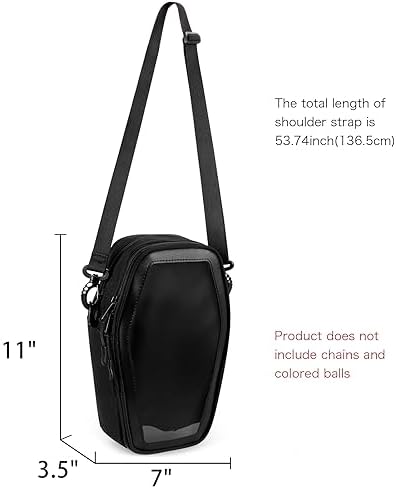 STEAMEDBUN Ita Coffin Purse With Insert Gothic Crossbody Bag For Halloween