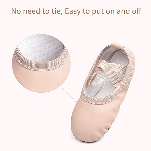 Stelle Girls Ballet Shoes Boys Toddler Soft Leather Dance Slippers For Toddler/Little Kid/Big Kid