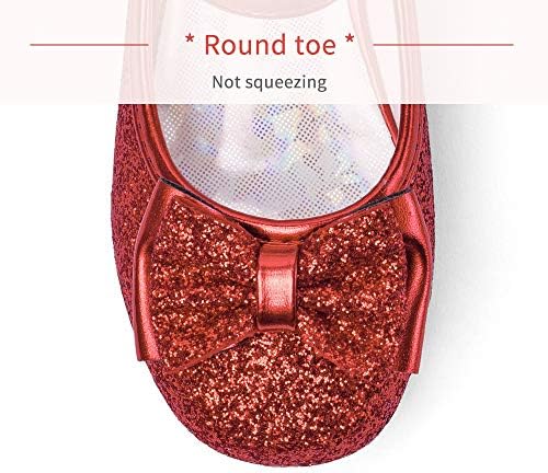 Stelle Girls Dress Shoes Glitter Princess Shoe Flower Mary Jane Low Heels Party Wedding Prom Footwear For Toddler Kids