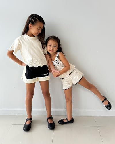 Stelle Girls School Shoes Mary Jane Flats Black Uniform Dress Shoes For Little/Big Kids