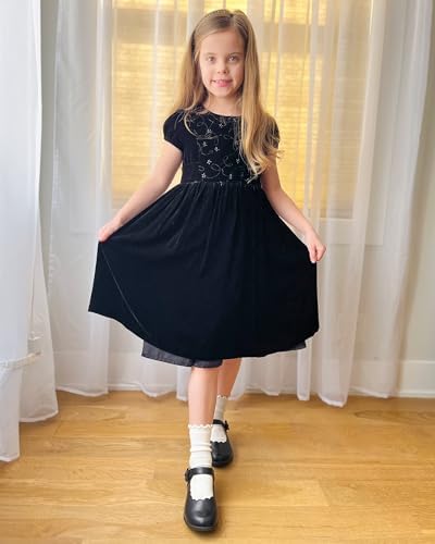 Stelle Girls School Shoes Mary Jane Uniform Dress Flat Shoes Retro Style Oxford Church Music Recitals(Little/Big Kids)