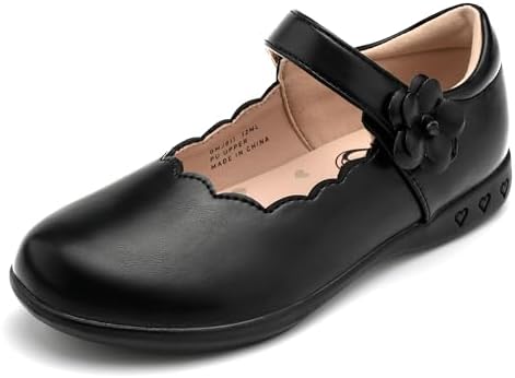 Stelle Girls School Shoes Mary Jane Uniform Dress Flat Shoes Retro Style Oxford Church Music Recitals(Little/Big Kids)