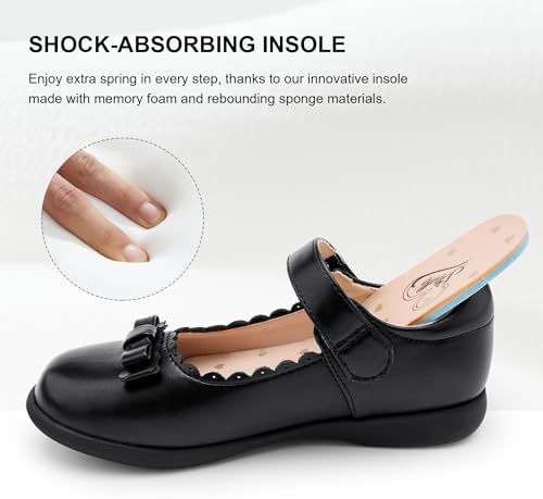 Stelle School Shoes For Girls Uniform Mary Jane Dress Shoes Flats Church Music Recitals(Little/Big Kids)
