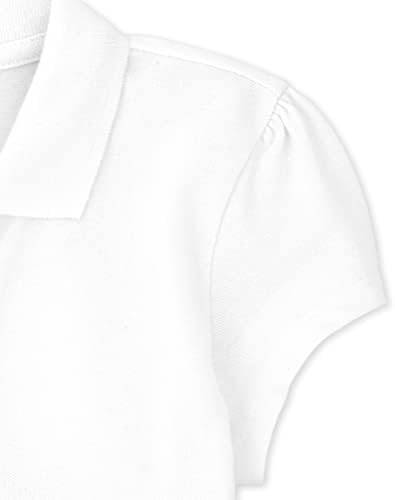 The Children's Place Girls' Short Sleeve Ruffle Pique Polo