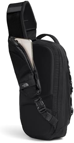 The North Face Borealis Sling Bag Crossbody Bag With Water Repellent Finish Adjustable Strap Multiple Compartments Tablet Sleeve TNF Black/TNF White-NPF One Size
