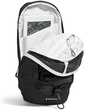 The North Face Borealis Sling Bag Crossbody Bag With Water Repellent Finish Adjustable Strap Multiple Compartments Tablet Sleeve TNF Black/TNF White-NPF One Size