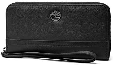 Timberland womens Leather RFID Zip Around Wallet Clutch With Wristlet Strap