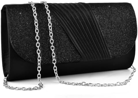 TINDTOP Clutch Purses for Women Evening Handbags for Formal Wedding Party Cocktail Prom Crossbody Shoulder Envelope Bag