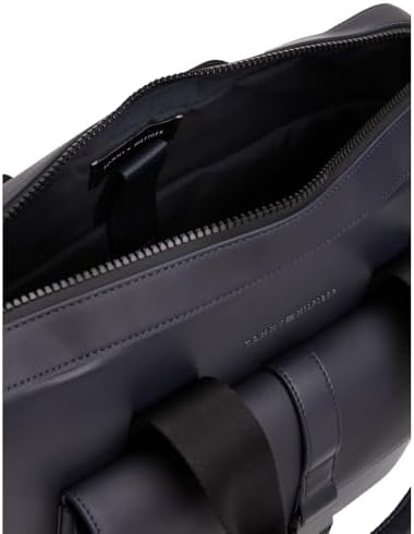Tommy Hilfiger Foundation Laptop Bag With Buckle And Adjustable Strap