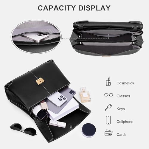 Top Handle Bag Handbags Large Faux Leather Satchel Bags For Women Luxury Designer Business Crossbody Work Tote Purse