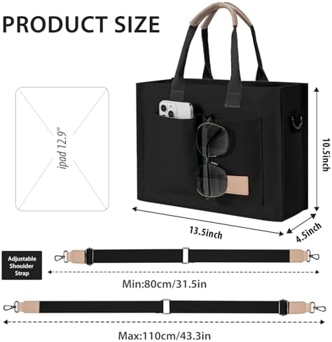 Tote Bags For Women Canvas Tote Purse Crossbody With Pockets Top Handle Shoulder Satchel Bag For Women