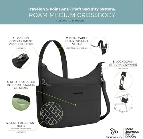 Travelon Anti-theft Roam Medium Crossbody