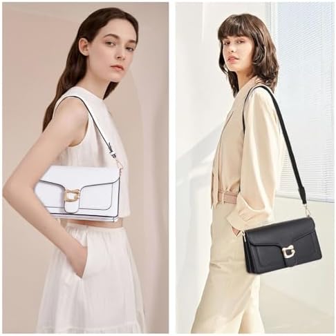 Travistar 时尚女士斜挎包 - 小号斜挎钱包单肩包皮革手提包晚宴手拿包带 2 条肩带