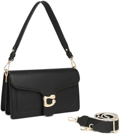 Travistar 时尚女士斜挎包 - 小号斜挎钱包单肩包皮革手提包晚宴手拿包带 2 条肩带