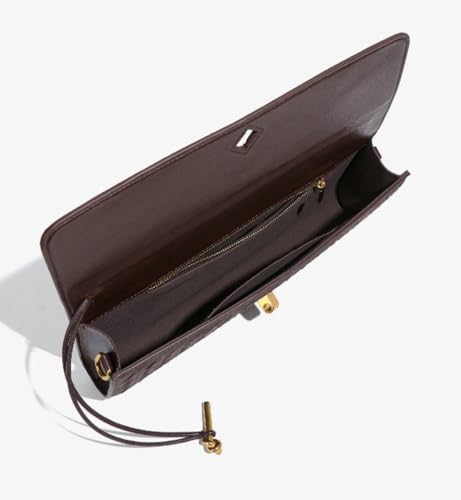 Trendy Woven Evening Clutch Purses Women Underarm Shoulder Handbag Cute Satchels Crossbody Purse PU Leather Wallet