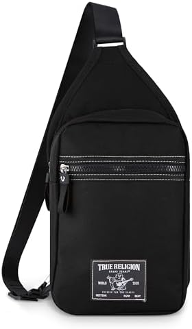 True Religion Crossbody Bag Men – Casual Shoulder Sling Bag for Men Small Travel Men’s Crossbody