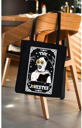 TSOTMO Horror Merch Scary Clown Tote Bag For Horror Film Lovers Halloween Scary Movie Gift (JOKE)