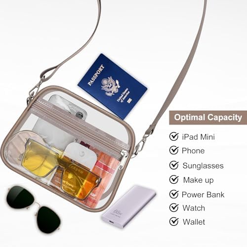USPECLARE Clear Bag For Stadium Events Clear Purse For Women And Men For Sports Events Concerts Festivals