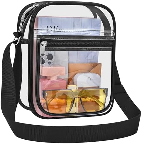 USPECLARE Clear Purse Bag for Stadium Events Clear Messenger Bag for Men and Women