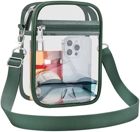 USPECLARE Clear Purse Stadium Transparent Messenger Bag Stadium Approved for Men and Women Clear CrossBody Bag