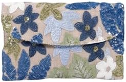 Verdusa Women's Floral Embroidery Sequin Evening Beaded Clutch Bags Party Purses