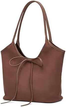 Vintage French Bow Tote Bag Large Capacity Hobo Bag Shoulder Bag Satchel Purse Chic Underarm Bag For Women Girls