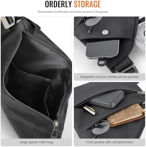 WANDER PLUS® Anti Theft Crossbody Bag Shoulder Bag Anti-theft Design For Travel Sport Work