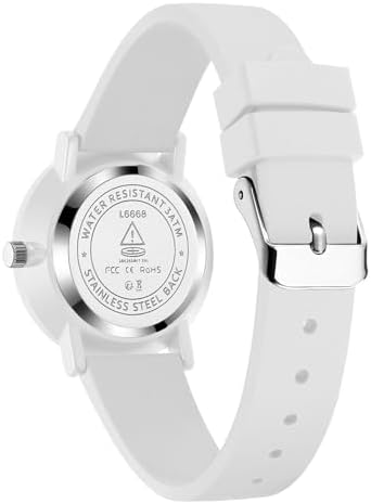 Watch For Kids 50M 防水模拟学习时间手表适合儿童女孩男孩软硅胶表带女孩男孩手表易读