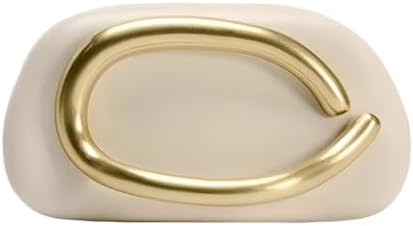 Women PU Leather Metal Handle Handbag Trendy Commuting Compact Stone Purse Hand-held Causal Shoulder Clutch Bag