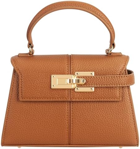 Women's Top-handle Handbags– Vegan Leather Vintage Top Handle Design with Adjustable Strap Fashion Commuter Crossbody Bag