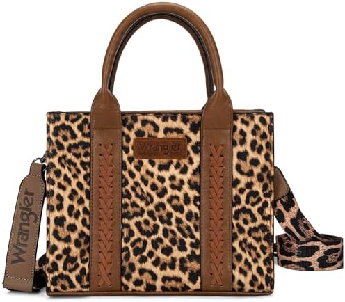 Wrangler Medium Tote Bag for Women Designer Satchel Handbags Top-handle Purses with Strap