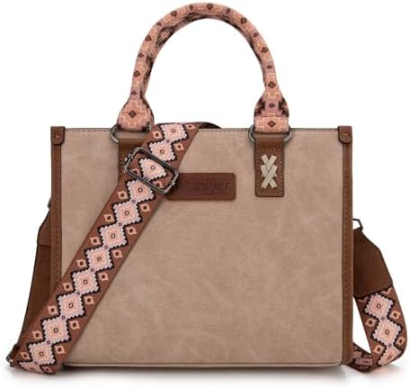 Wrangler Tote Bag For Women Aztec Western Retro Purse Top Handle Handbags