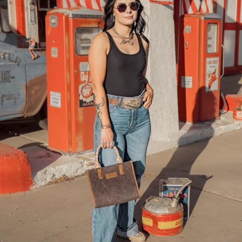 Wrangler Tote Bag For Women Aztec Western Retro Purse Top Handle Handbags