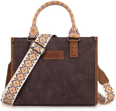 Wrangler Tote Bag For Women Aztec Western Retro Purse Top Handle Handbags