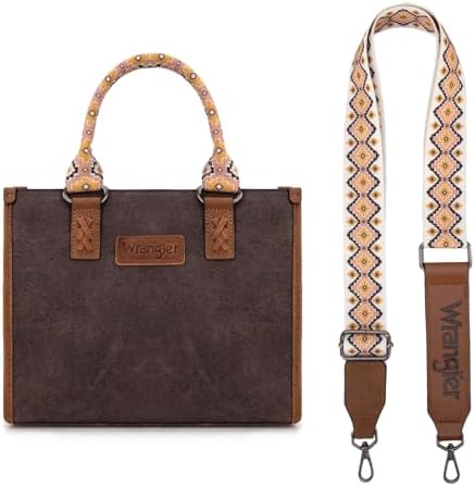 Wrangler Tote Bag for Women Aztec Western Retro Purse Top Handle Handbags